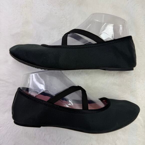 Wonder Nation Girls Black Criss-Cross Ballet Flats – Girls US Size 4 - Picture 6 of 10